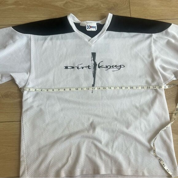 Kobe Sportswear Canada RARE Vintage Hockey Jersey Becker 16 Dirt Knap White XXL - Picture 8 of 11